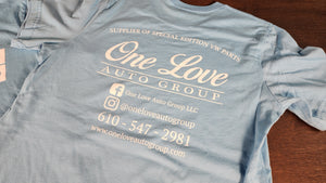 One Love Shop Shirt - Carolina Blue