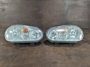 Headlights - Chrome Housing w/ Fogs - Golf/GTI