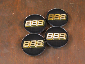 BBS Center Cap Inserts - 80mm RC - Black & Gold