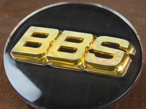 BBS Center Cap Inserts - 80mm RC - Black & Gold